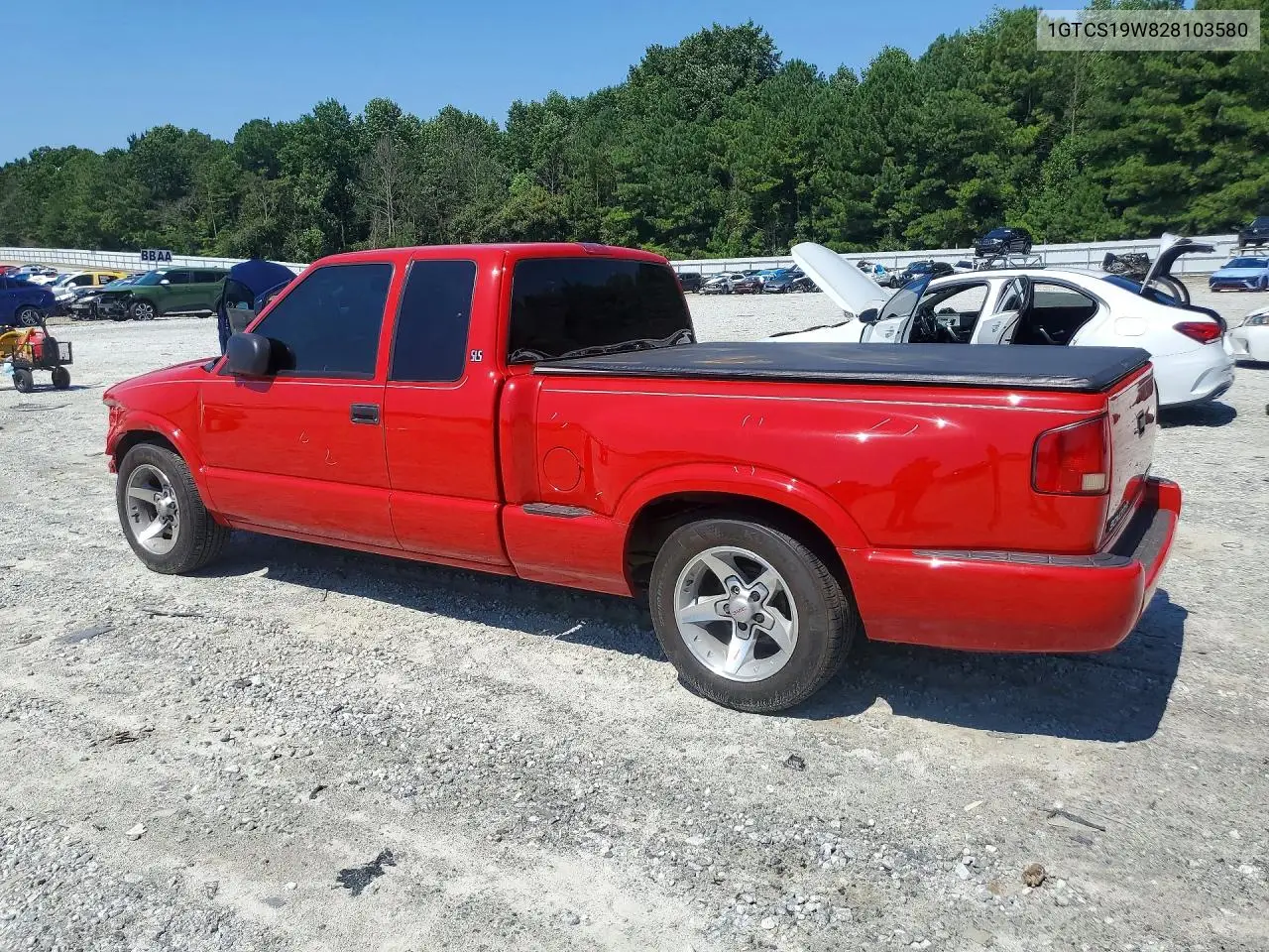 2002 GMC Sonoma VIN: 1GTCS19W828103580 Lot: 61577206