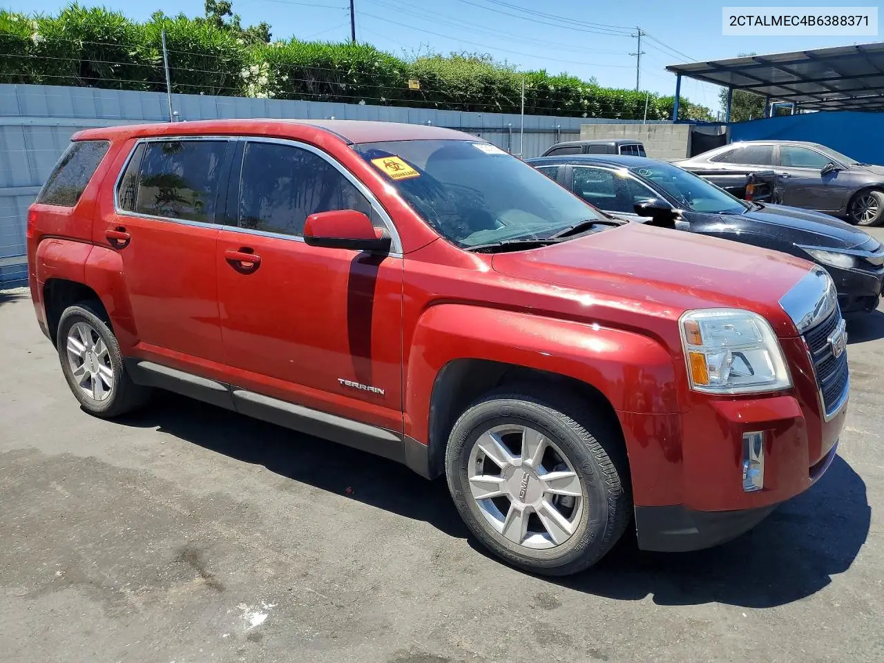 2011 GMC Terrain Sle VIN: 2CTALMEC4B6388371 Lot: 60819256