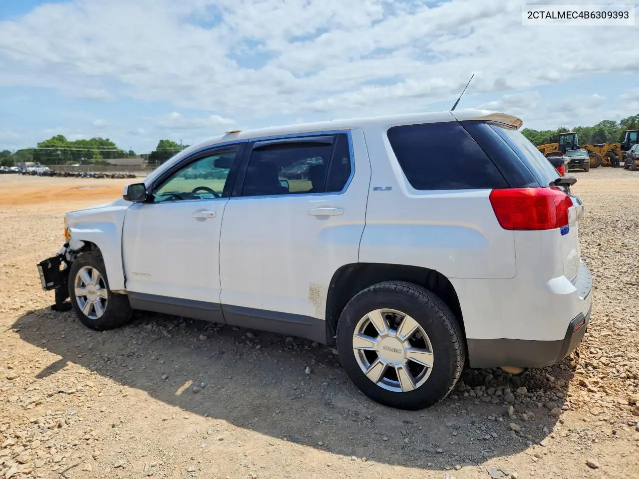 2011 GMC Terrain Sle VIN: 2CTALMEC4B6309393 Lot: 62132486