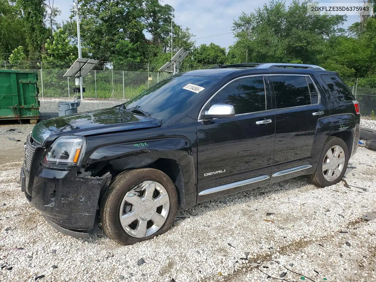 2013 GMC Terrain Denali VIN: 2GKFLZE35D6375943 Lot: 61184566