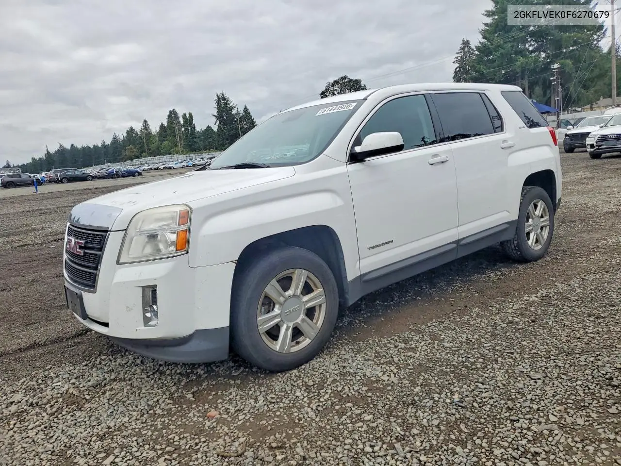 2015 GMC Terrain Sle VIN: 2GKFLVEK0F6270679 Lot: 61444926