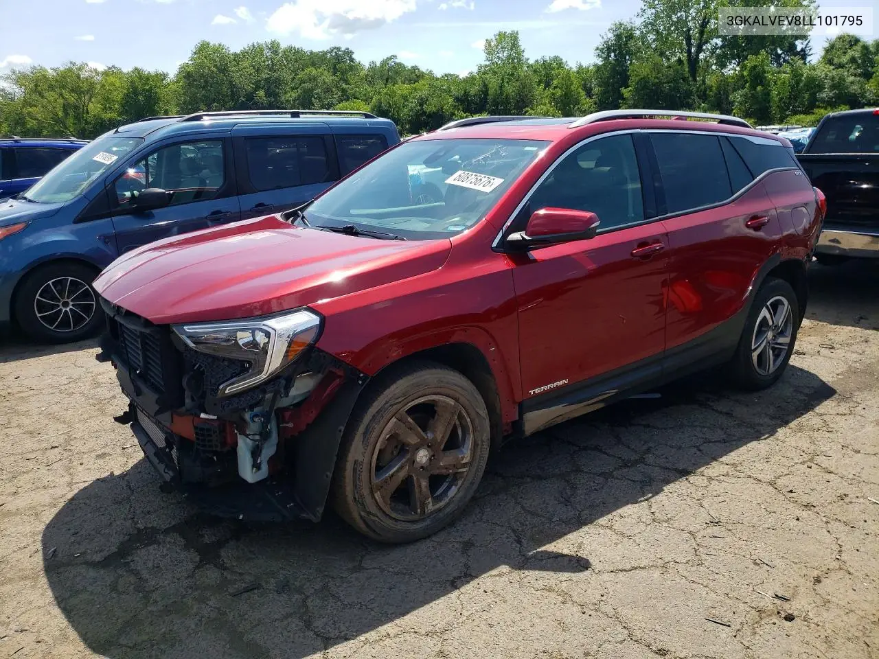 2020 GMC Terrain Slt VIN: 3GKALVEV8LL101795 Lot: 60875676