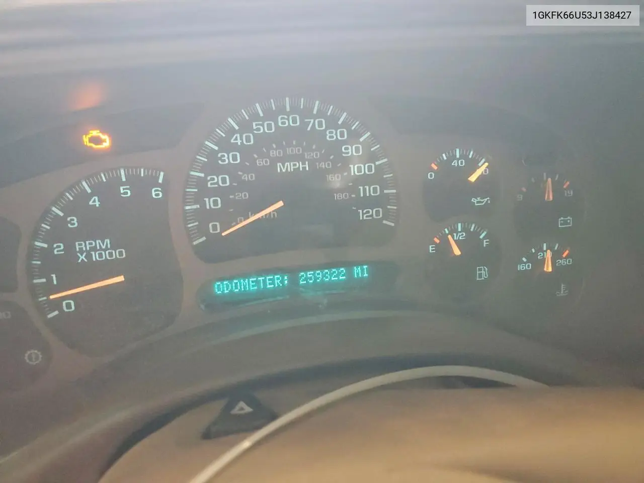 2003 GMC Yukon Xl Denali VIN: 1GKFK66U53J138427 Lot: 57577566