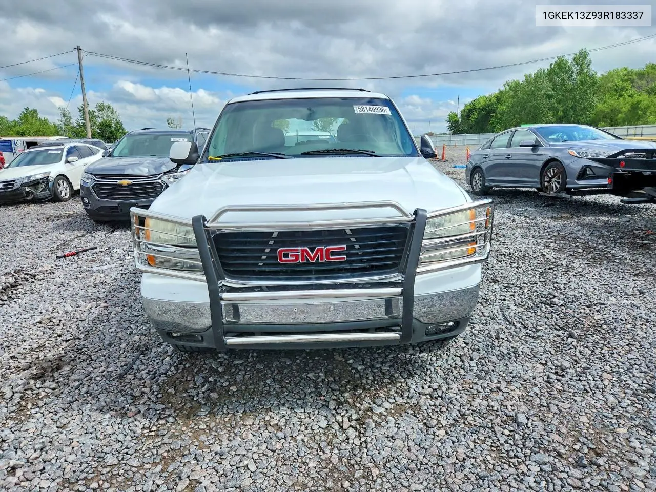 2003 GMC Yukon VIN: 1GKEK13Z93R183337 Lot: 58146936