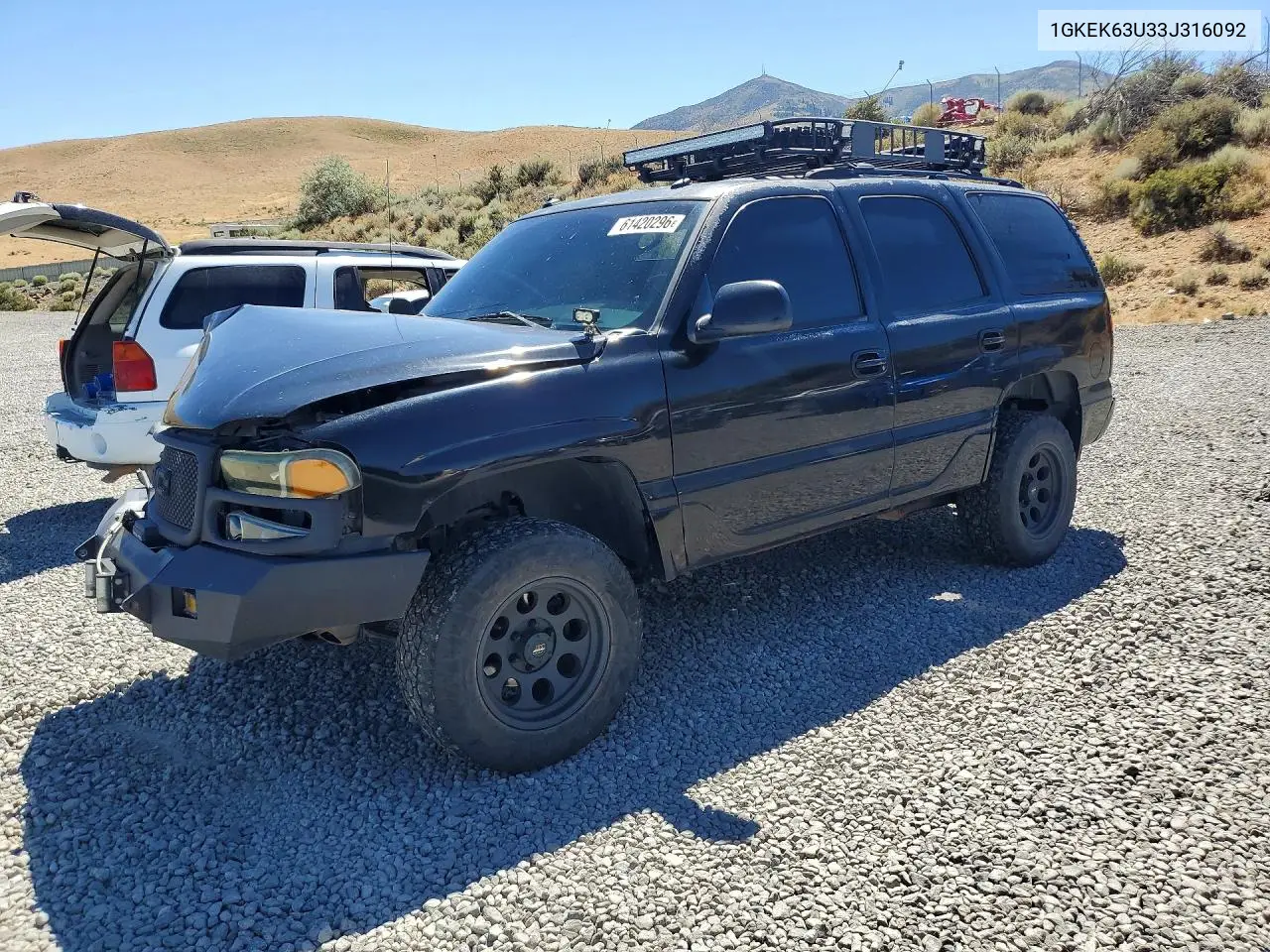2003 GMC Yukon Denali VIN: 1GKEK63U33J316092 Lot: 61420296