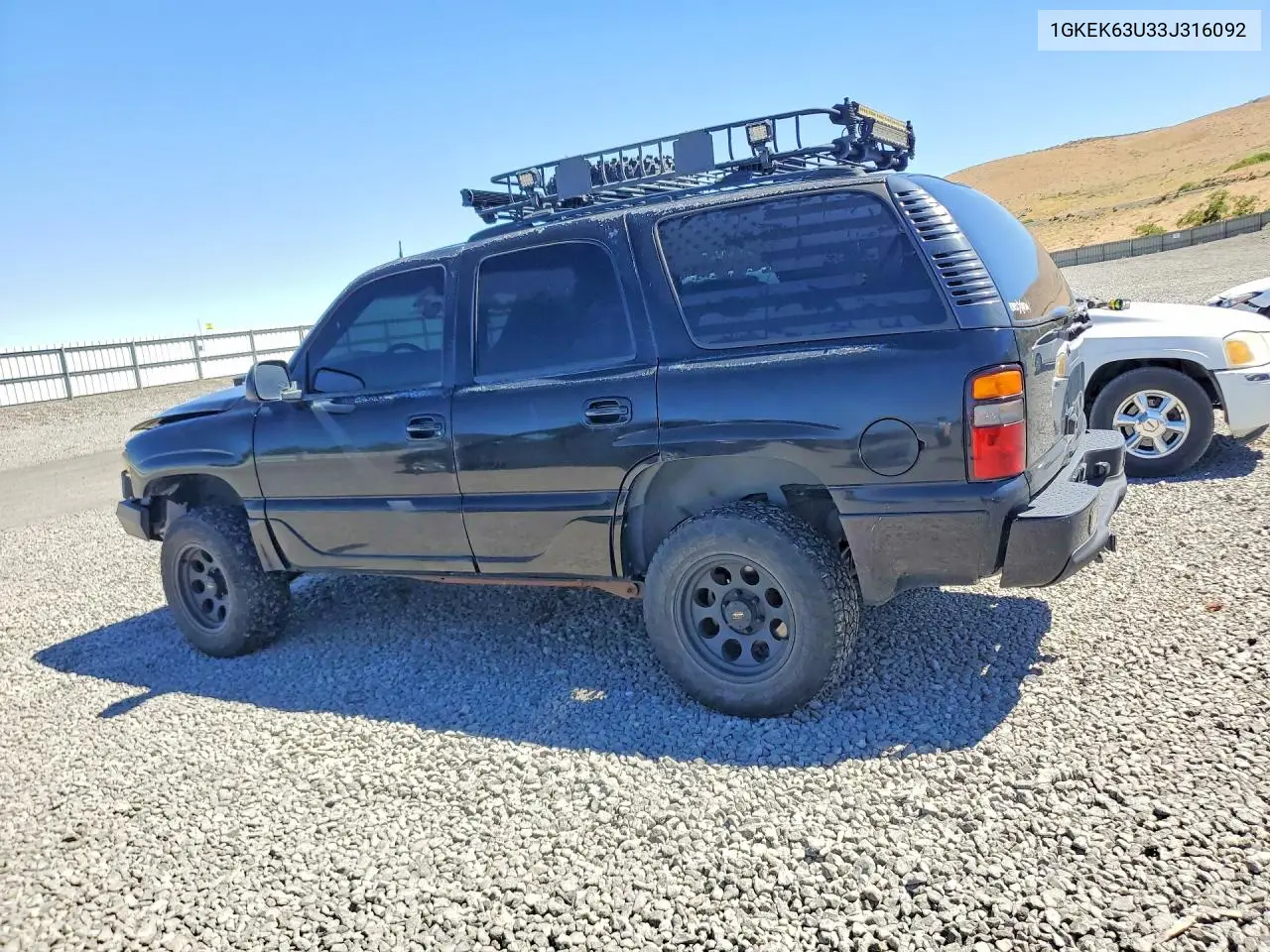 2003 GMC Yukon Denali VIN: 1GKEK63U33J316092 Lot: 61420296
