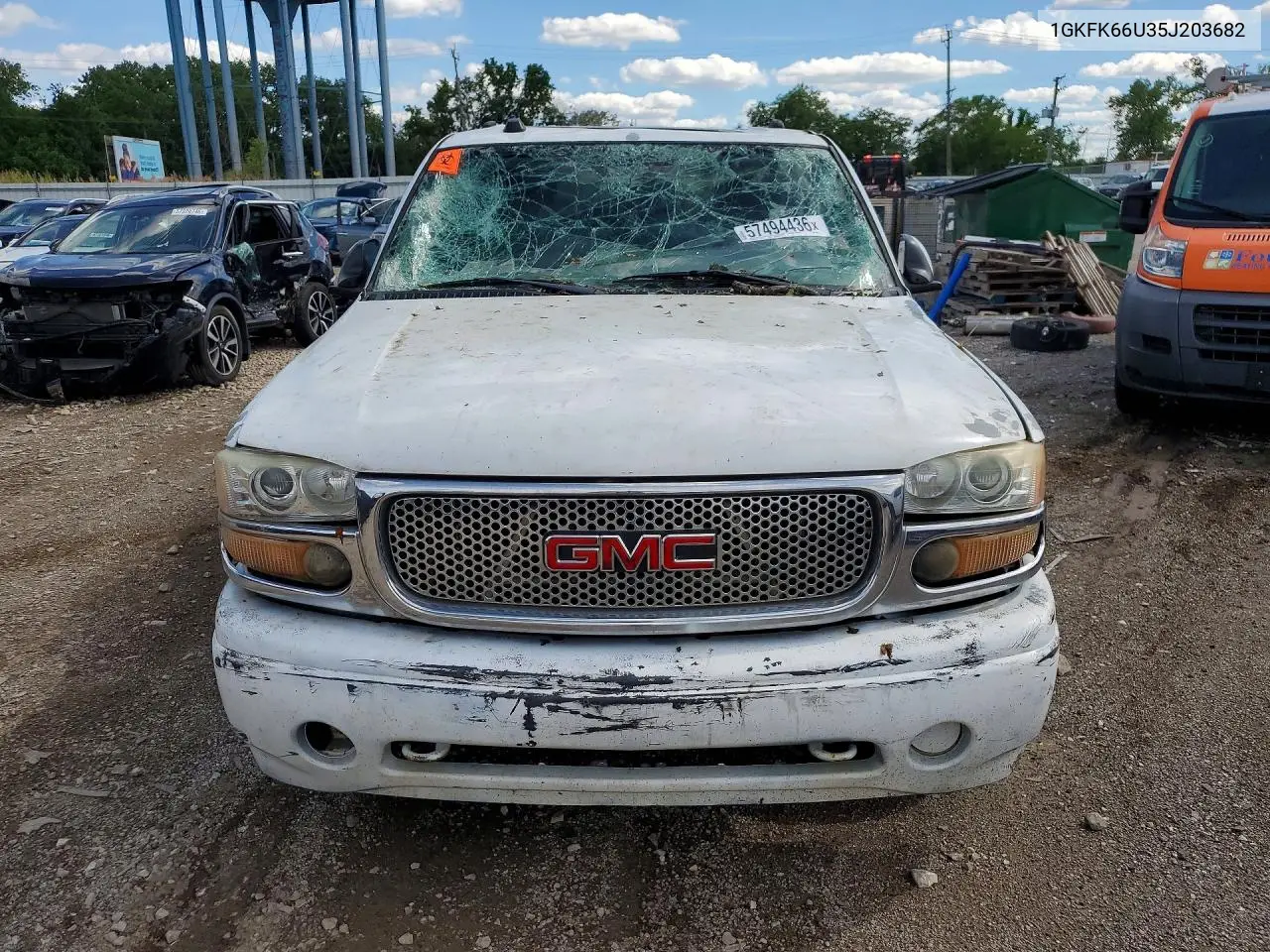 2005 GMC Yukon Xl Denali VIN: 1GKFK66U35J203682 Lot: 57494436