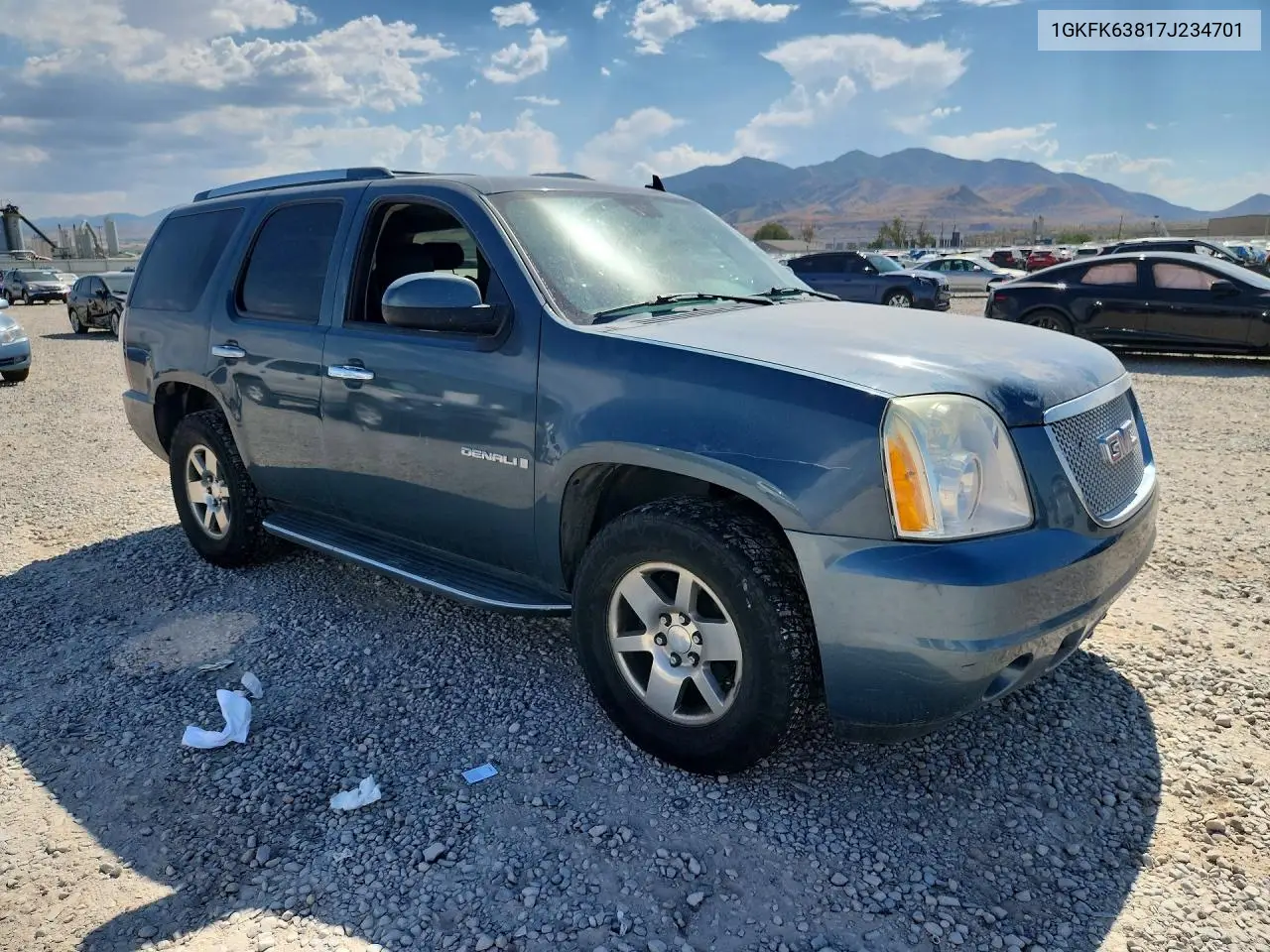 2007 GMC Yukon Denali VIN: 1GKFK63817J234701 Lot: 61616176