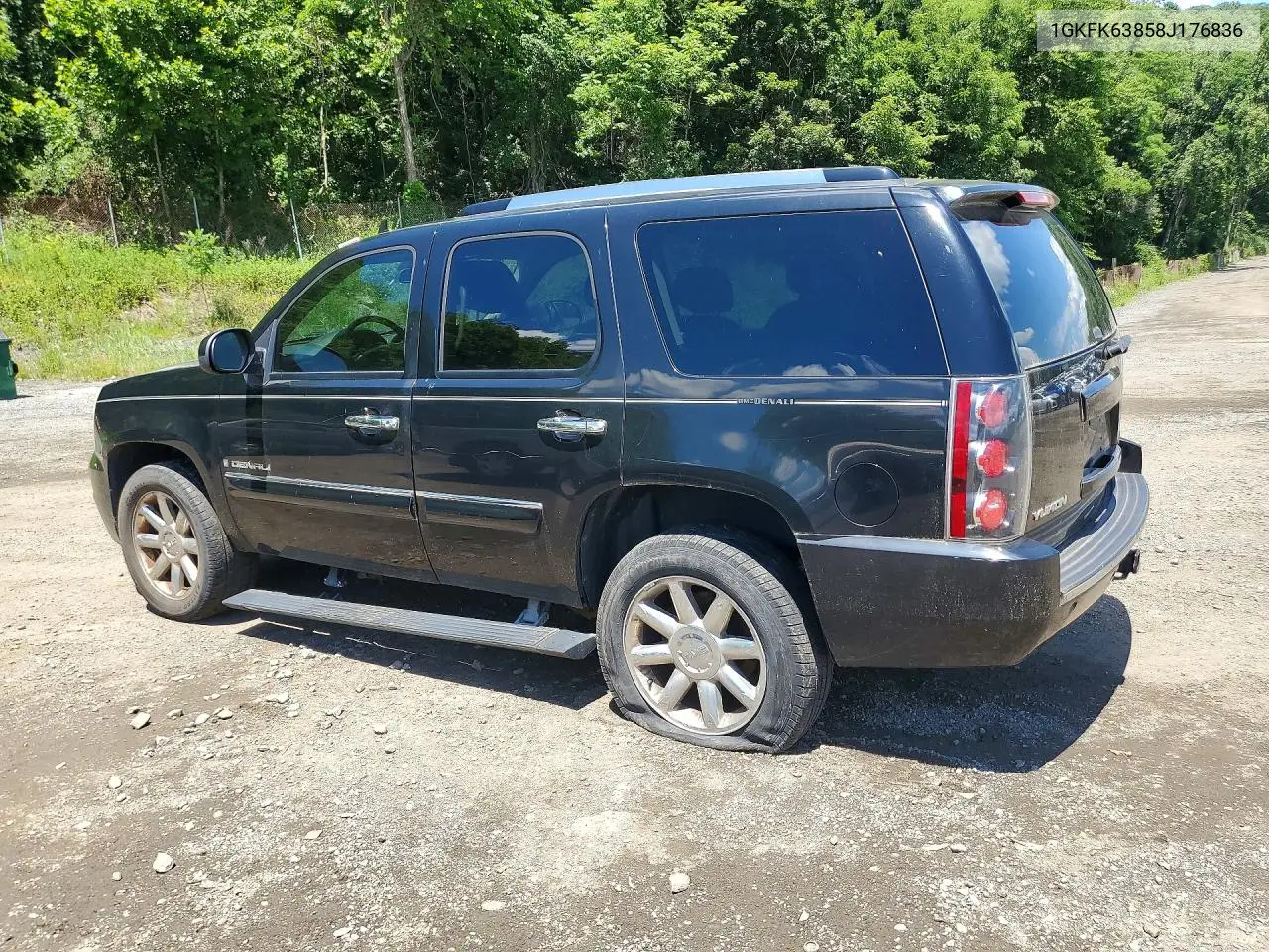 2008 GMC Yukon Denali VIN: 1GKFK63858J176836 Lot: 58326786
