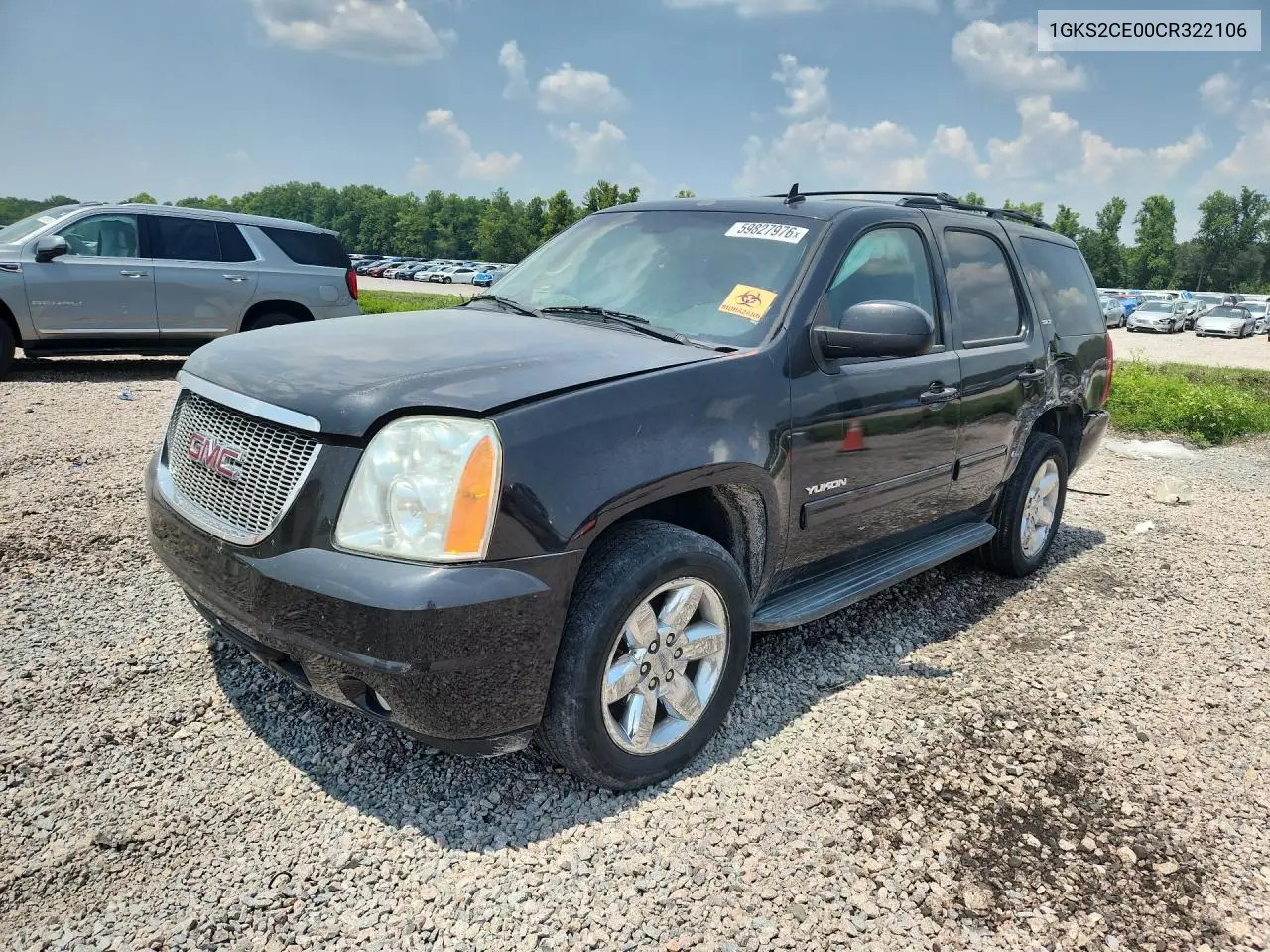 2012 GMC Yukon Slt VIN: 1GKS2CE00CR322106 Lot: 59827976