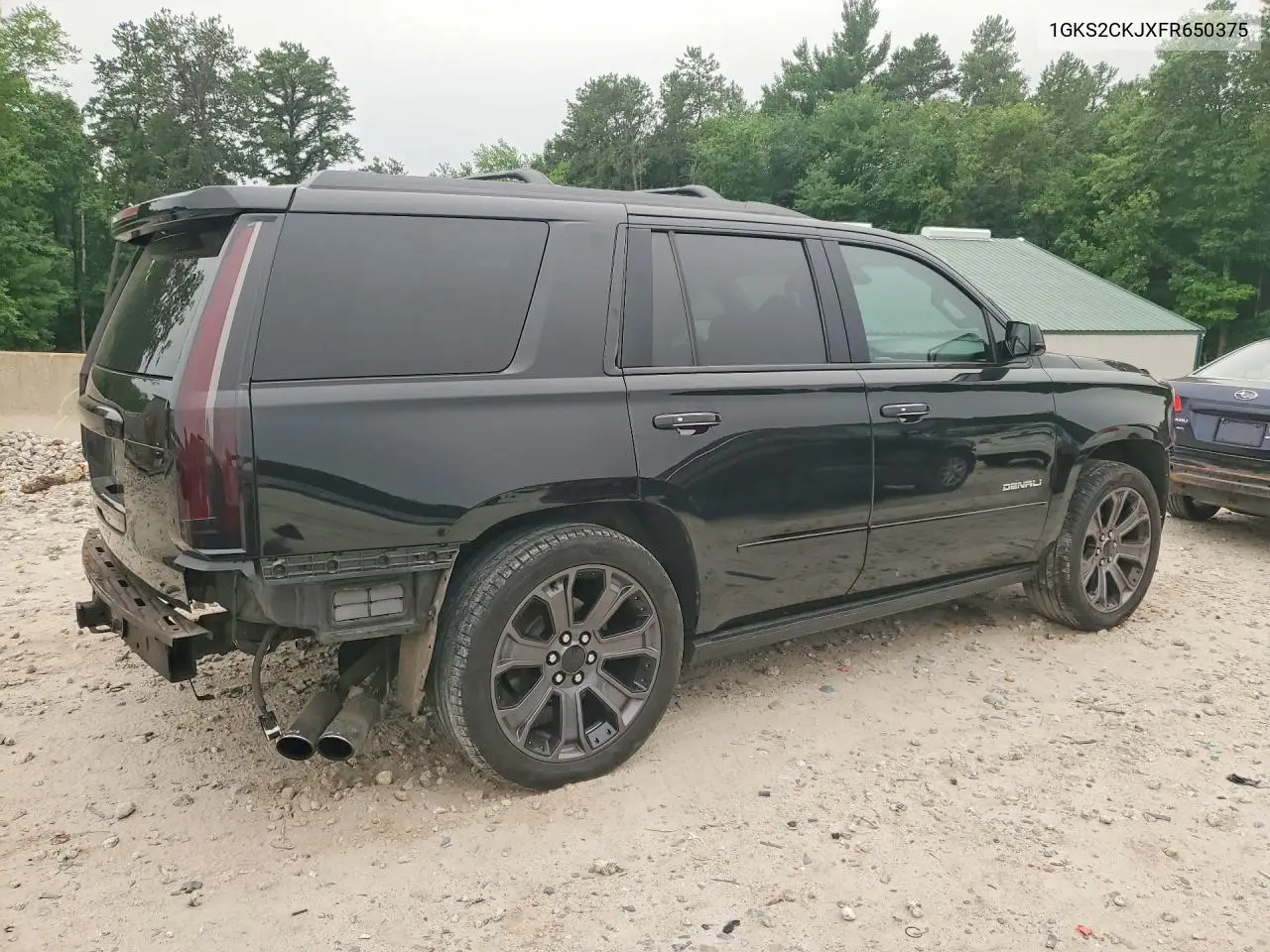 2015 GMC Yukon Denali VIN: 1GKS2CKJXFR650375 Lot: 60057466
