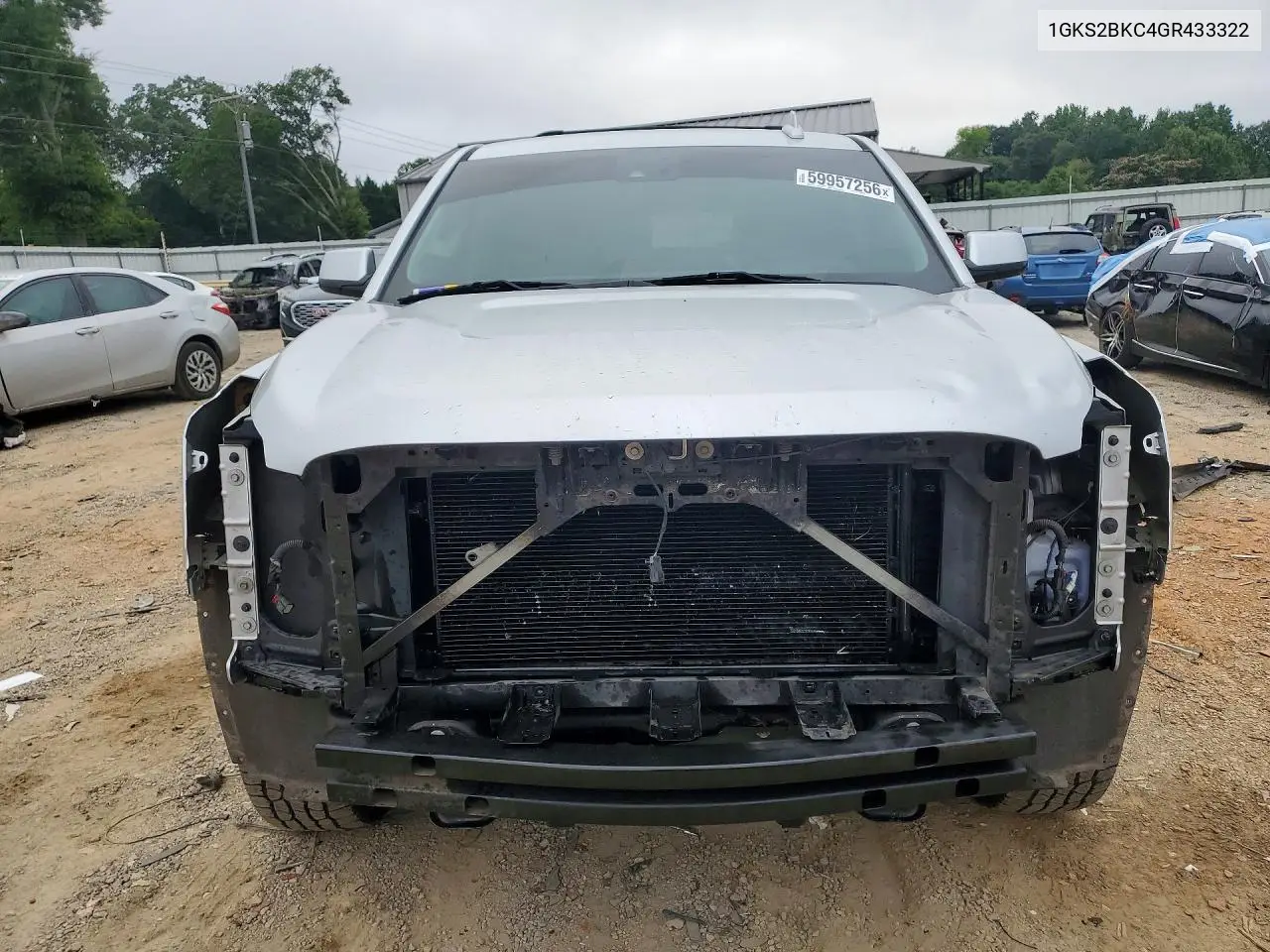 2016 GMC Yukon Slt VIN: 1GKS2BKC4GR433322 Lot: 59957256