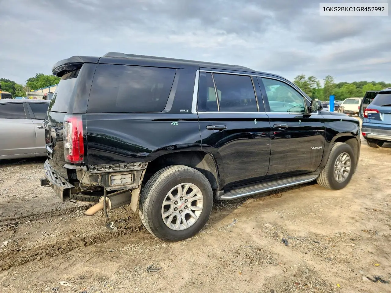 2016 GMC Yukon Slt VIN: 1GKS2BKC1GR452992 Lot: 60821316