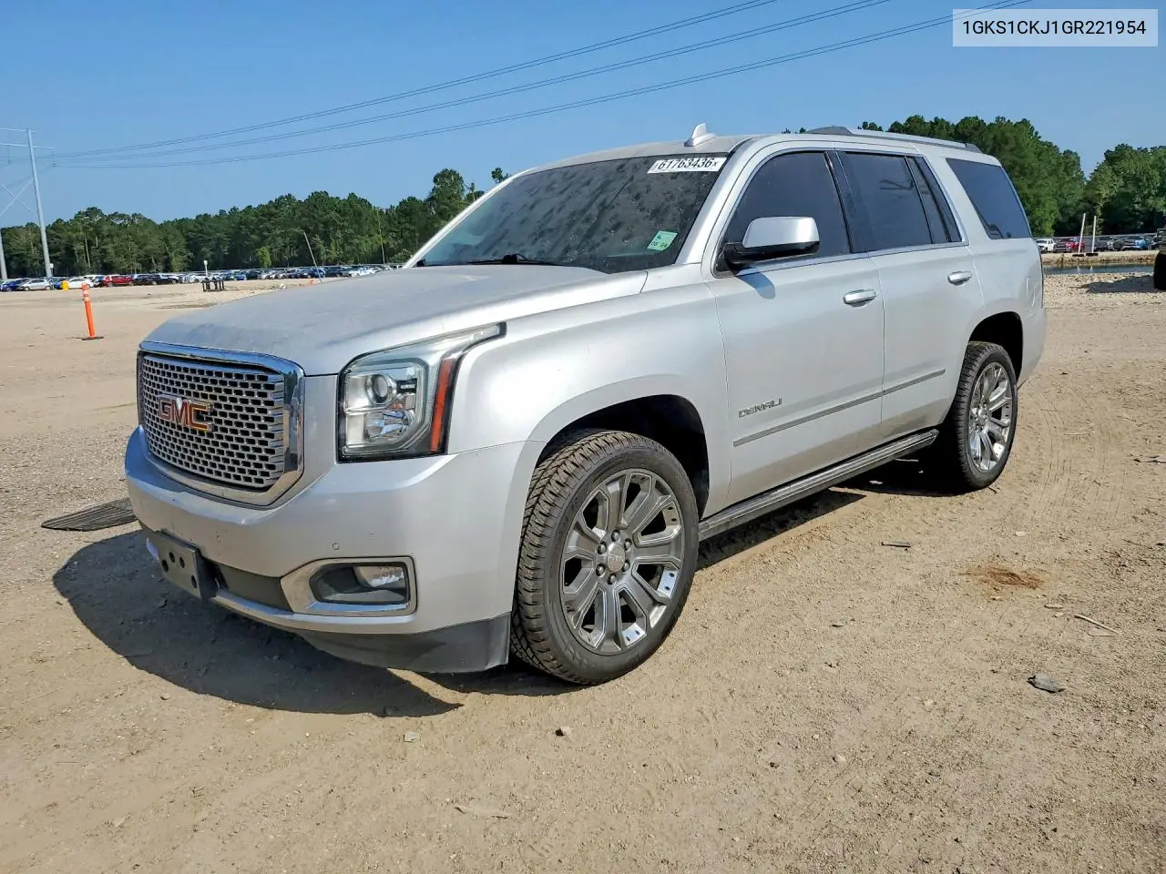 2016 GMC Yukon Denali VIN: 1GKS1CKJ1GR221954 Lot: 61763436