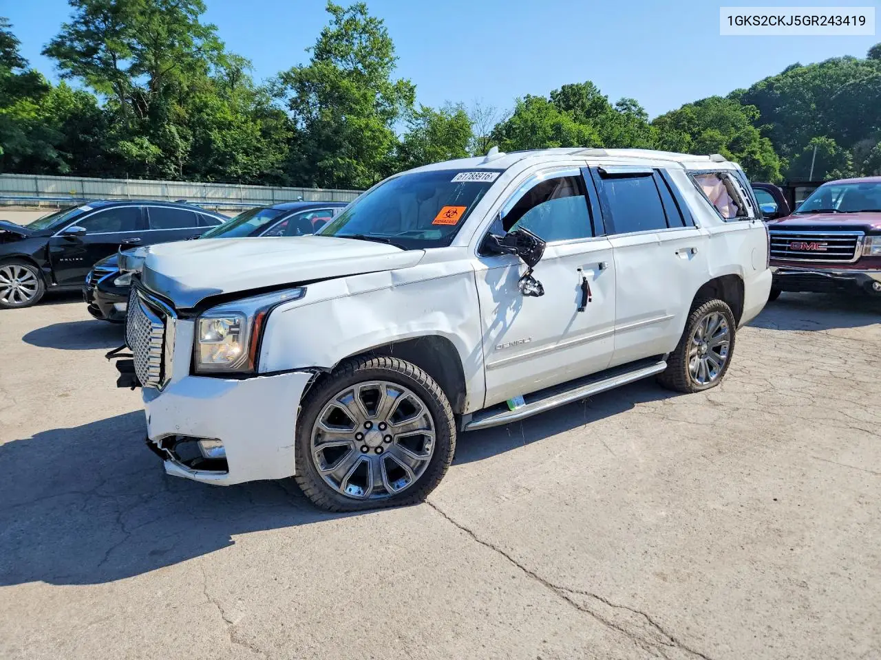 2016 GMC Yukon Denali VIN: 1GKS2CKJ5GR243419 Lot: 61788916