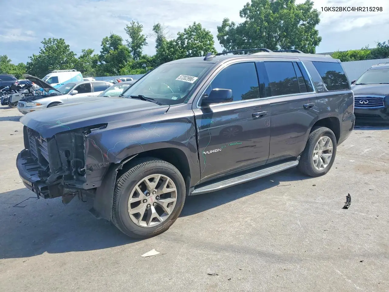2017 GMC Yukon Slt VIN: 1GKS2BKC4HR215298 Lot: 57202996