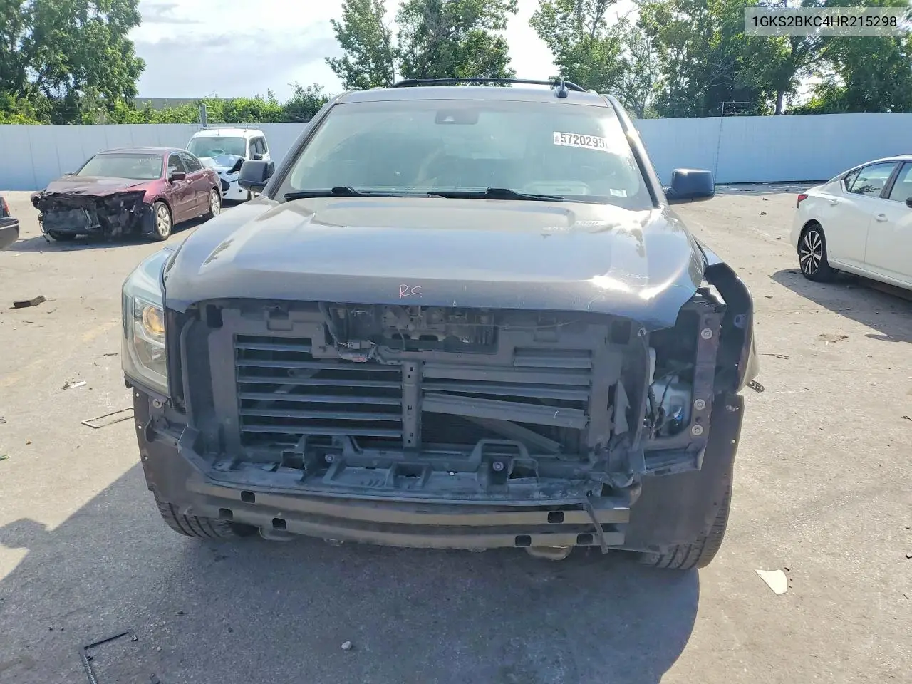 2017 GMC Yukon Slt VIN: 1GKS2BKC4HR215298 Lot: 57202996