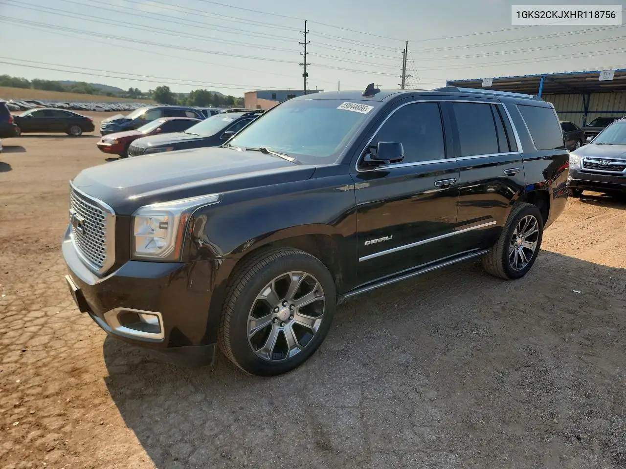 2017 GMC Yukon Denali VIN: 1GKS2CKJXHR118756 Lot: 59844686