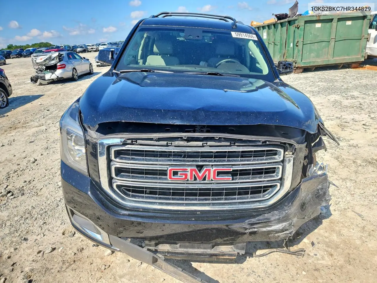 2017 GMC Yukon Slt VIN: 1GKS2BKC7HR344829 Lot: 59914966