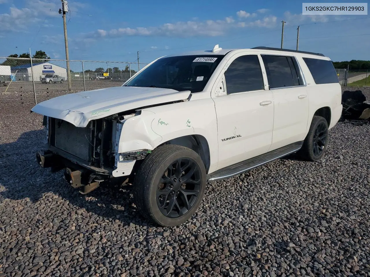 2017 GMC Yukon Xl K1500 Slt VIN: 1GKS2GKC7HR129903 Lot: 61714696