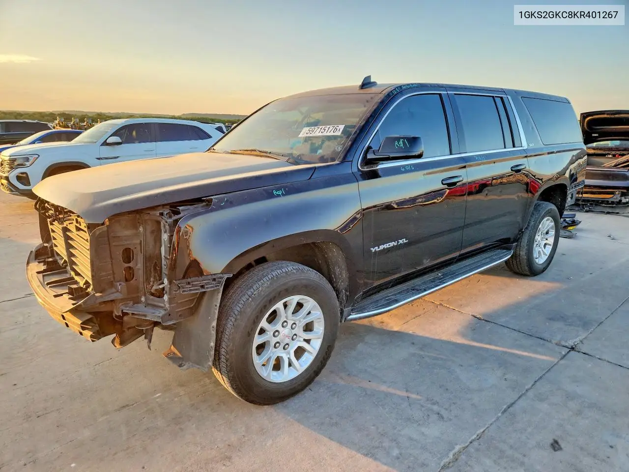 2019 GMC Yukon Xl K1500 Slt VIN: 1GKS2GKC8KR401267 Lot: 59715176