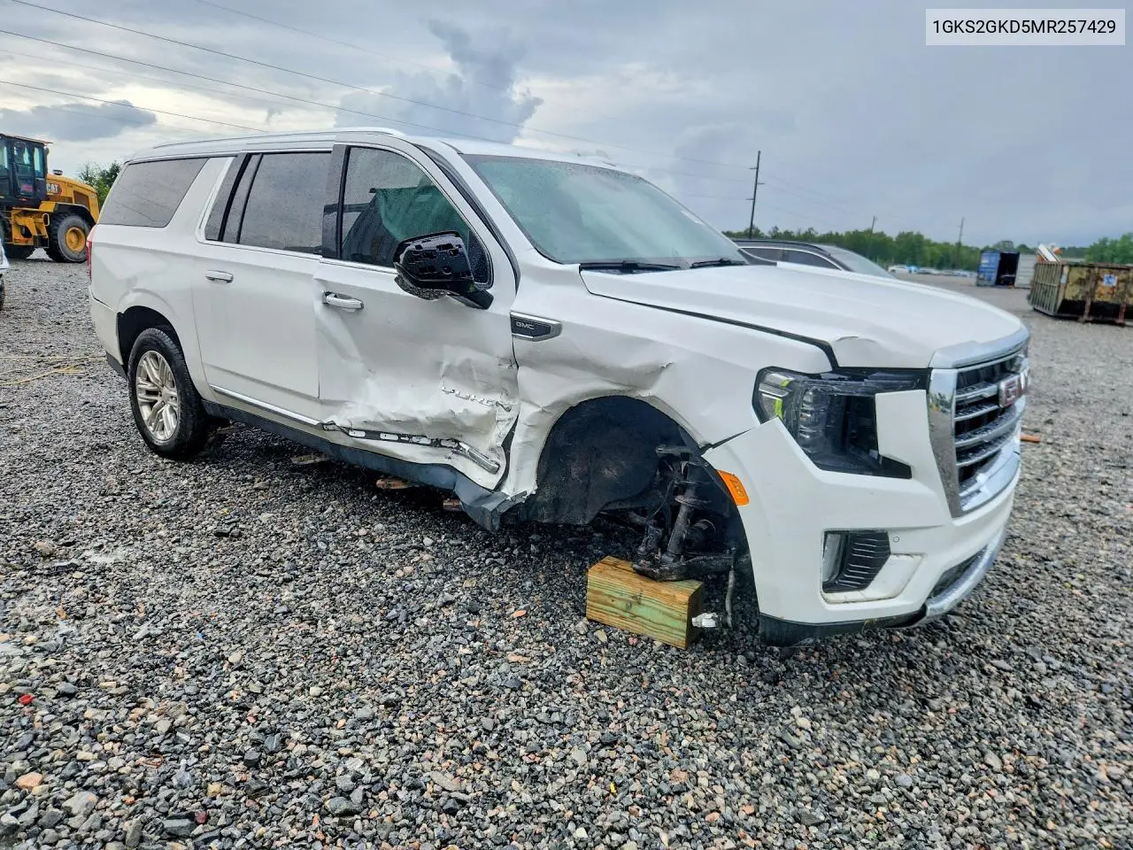 2021 GMC Yukon Xl K1500 Slt VIN: 1GKS2GKD5MR257429 Lot: 57857636