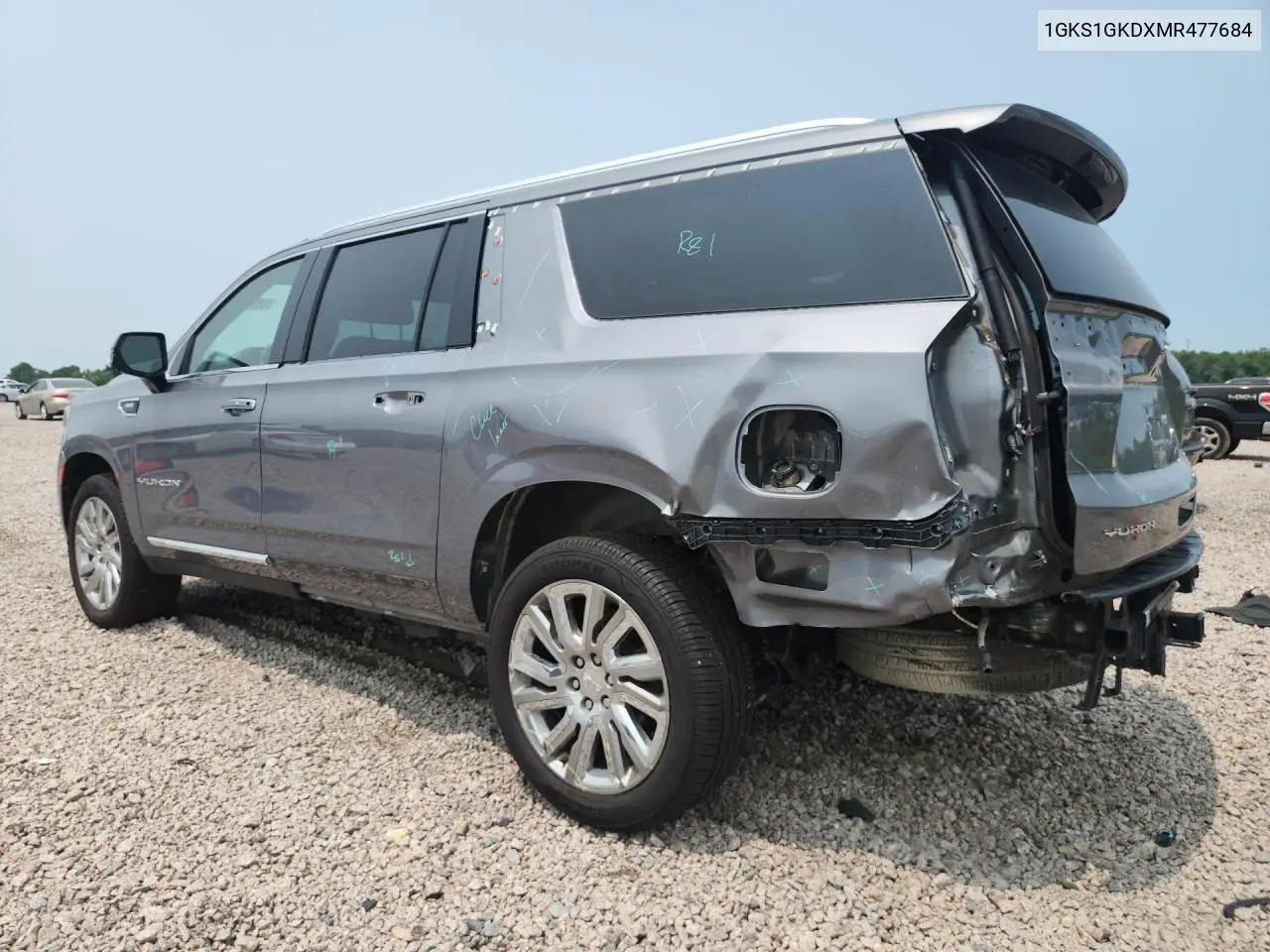 2021 GMC Yukon Xl C1500 Slt VIN: 1GKS1GKDXMR477684 Lot: 60383146