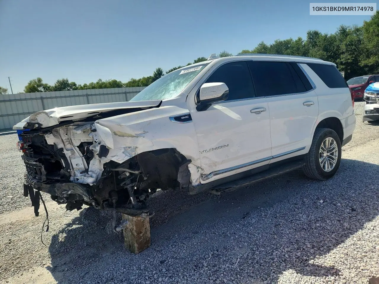 2021 GMC Yukon Slt VIN: 1GKS1BKD9MR174978 Lot: 62037306