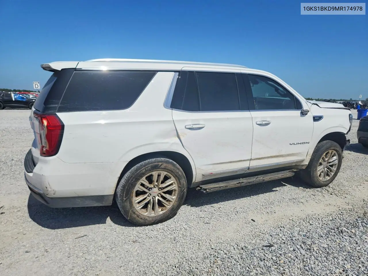 2021 GMC Yukon Slt VIN: 1GKS1BKD9MR174978 Lot: 62037306