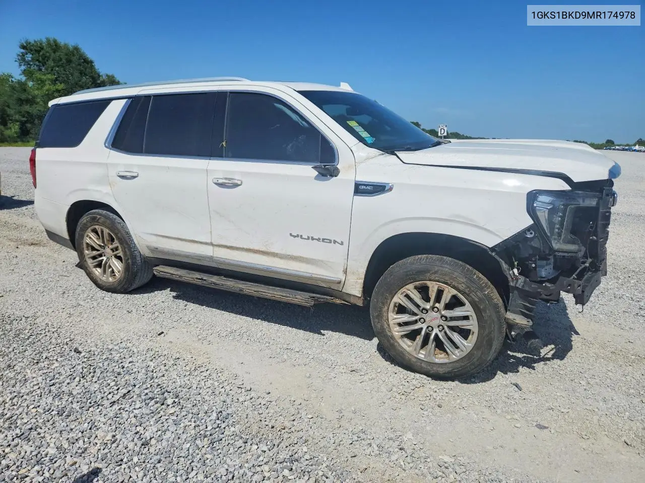 2021 GMC Yukon Slt VIN: 1GKS1BKD9MR174978 Lot: 62037306