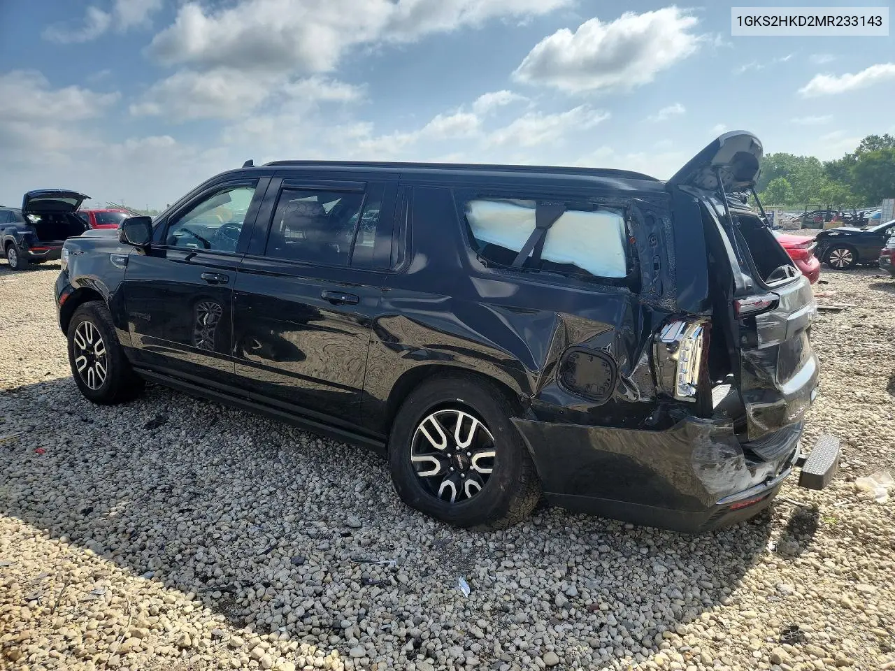2021 GMC Yukon Xl K1500 At4 VIN: 1GKS2HKD2MR233143 Lot: 85975495