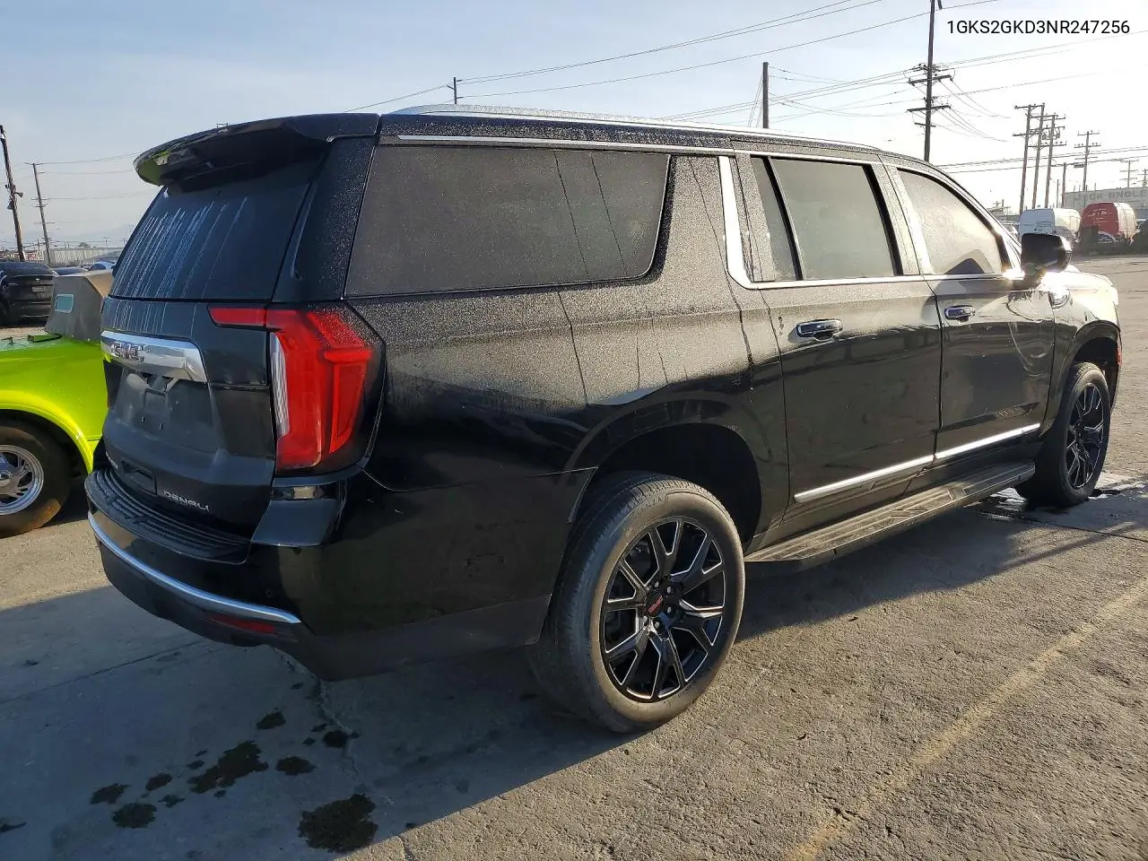2022 GMC Yukon Xl K1500 Slt VIN: 1GKS2GKD3NR247256 Lot: 46051686
