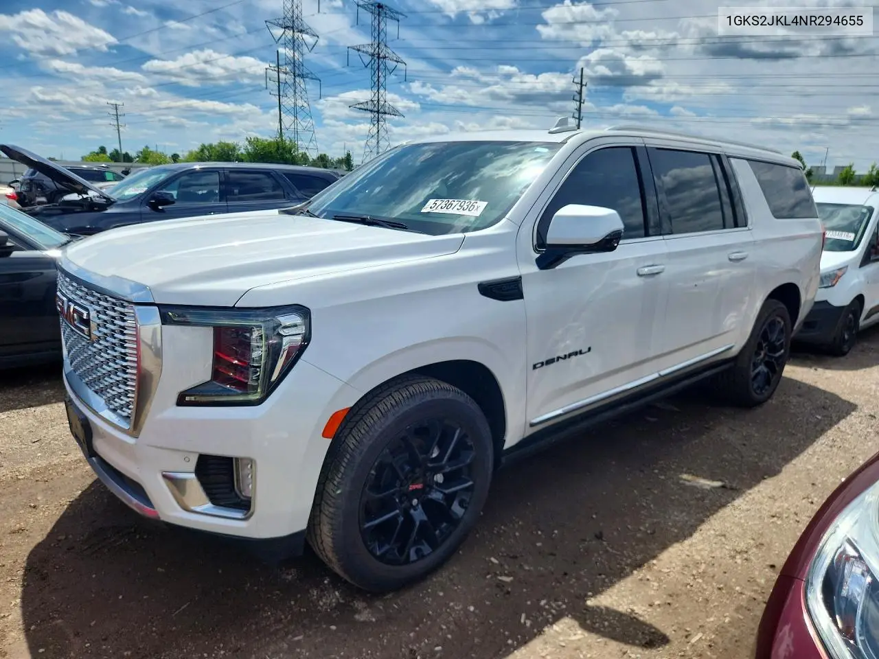 2022 GMC Yukon Xl Denali VIN: 1GKS2JKL4NR294655 Lot: 57367936