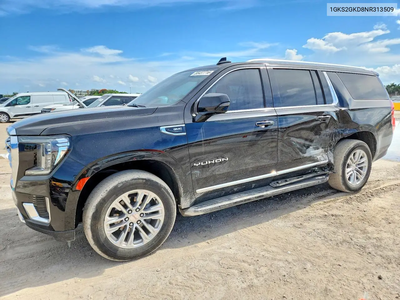 2022 GMC Yukon Xl K1500 Slt VIN: 1GKS2GKD8NR313509 Lot: 58437716