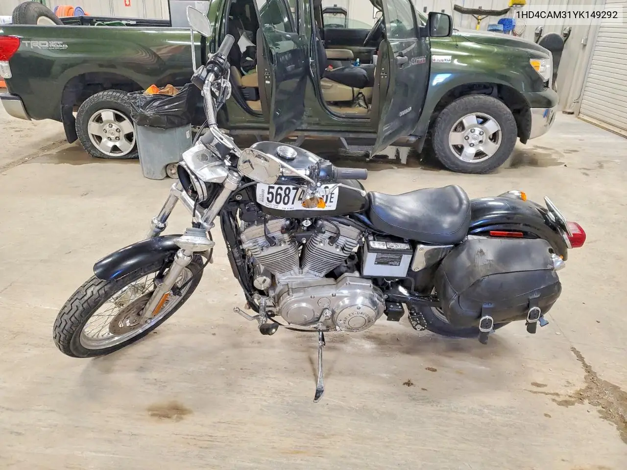 2000 Harley-Davidson Xl883 VIN: 1HD4CAM31YK149292 Lot: 56874896