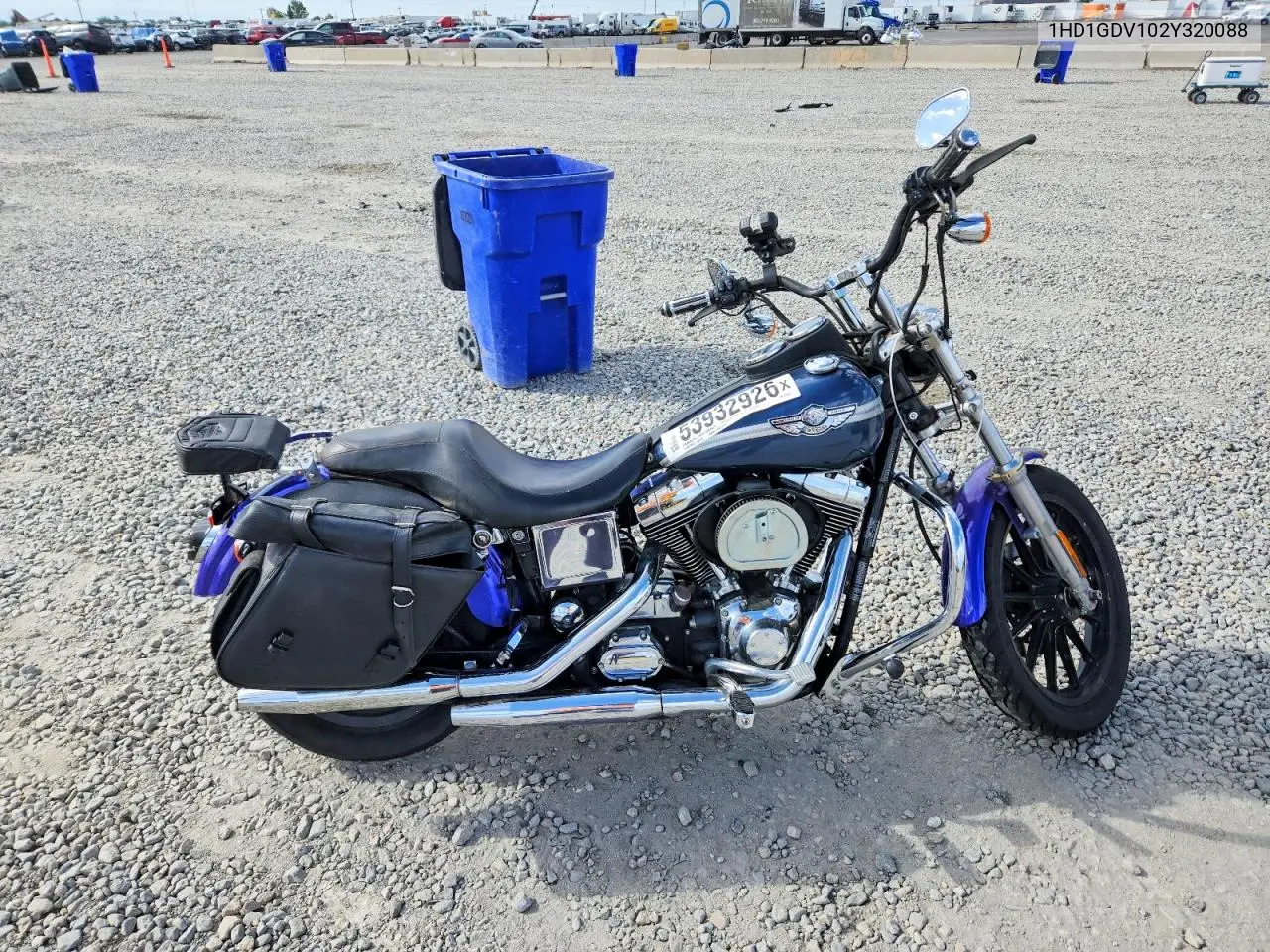 2002 Harley Davidson Dyna Glide VIN: 1HD1GDV102Y320088 Lot: 53932926