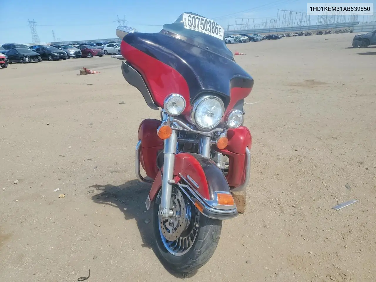 2010 Harley-Davidson Flhtk VIN: 1HD1KEM31AB639850 Lot: 60750386