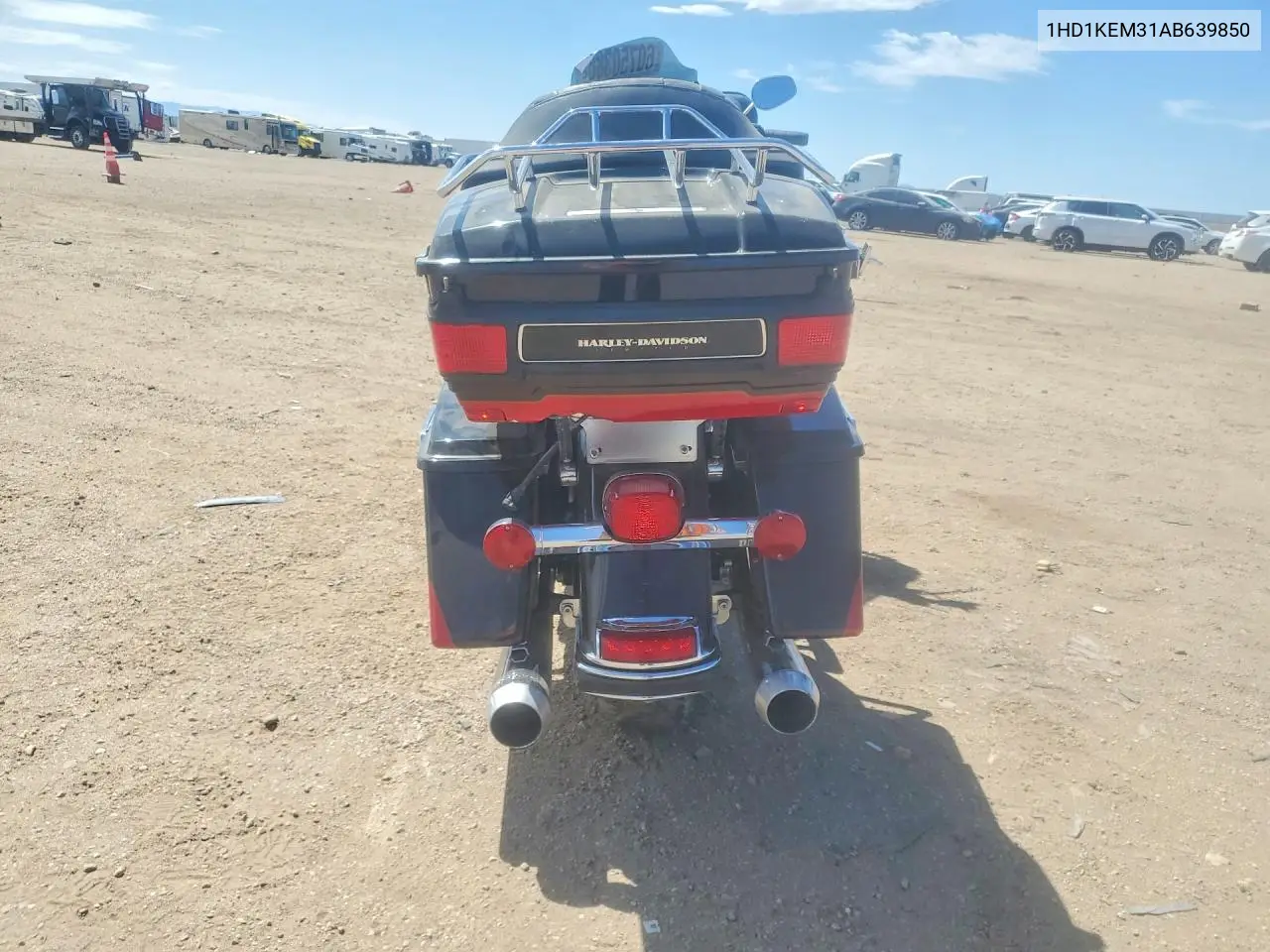 2010 Harley-Davidson Flhtk VIN: 1HD1KEM31AB639850 Lot: 60750386