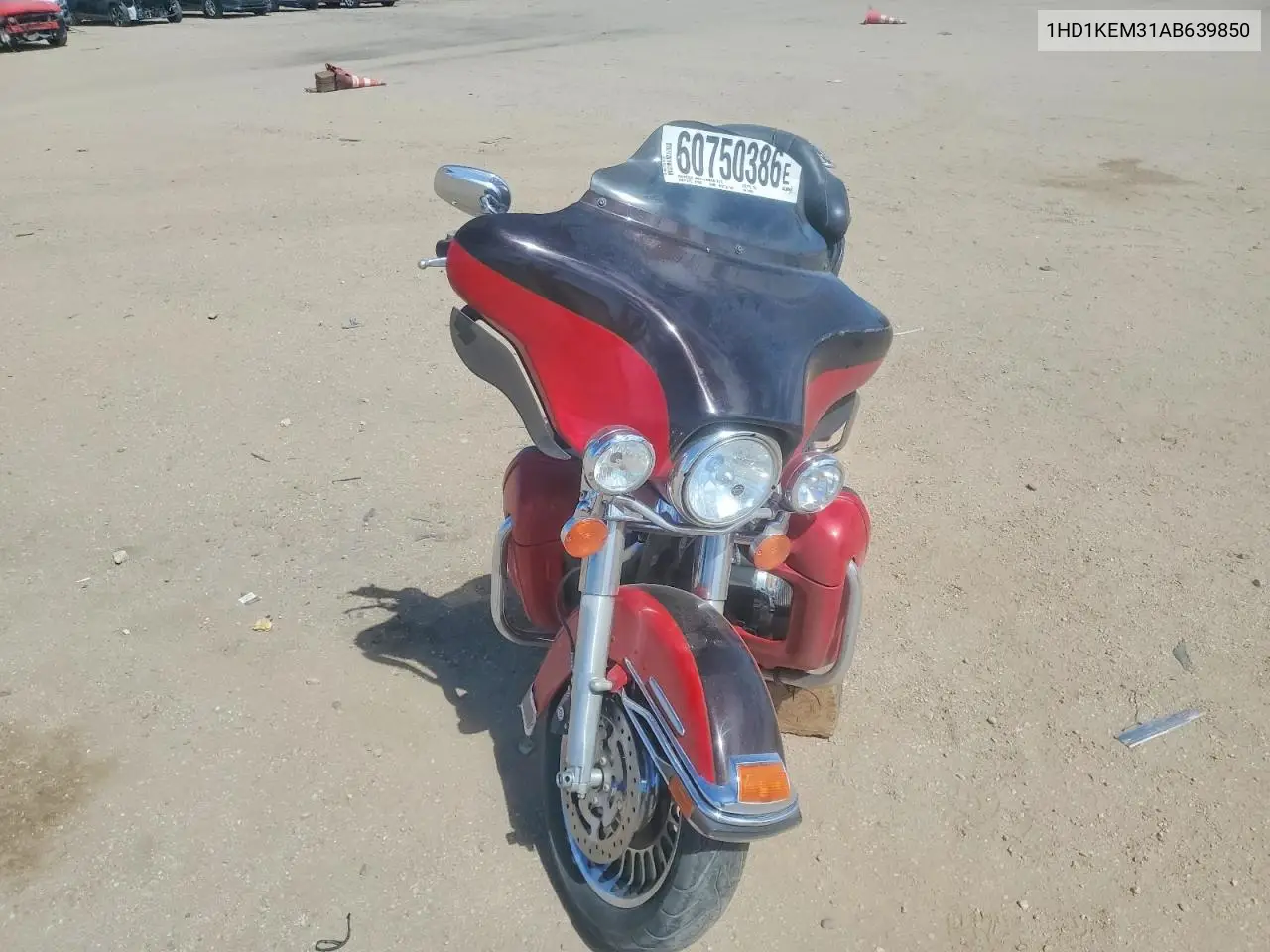 2010 Harley-Davidson Flhtk VIN: 1HD1KEM31AB639850 Lot: 60750386