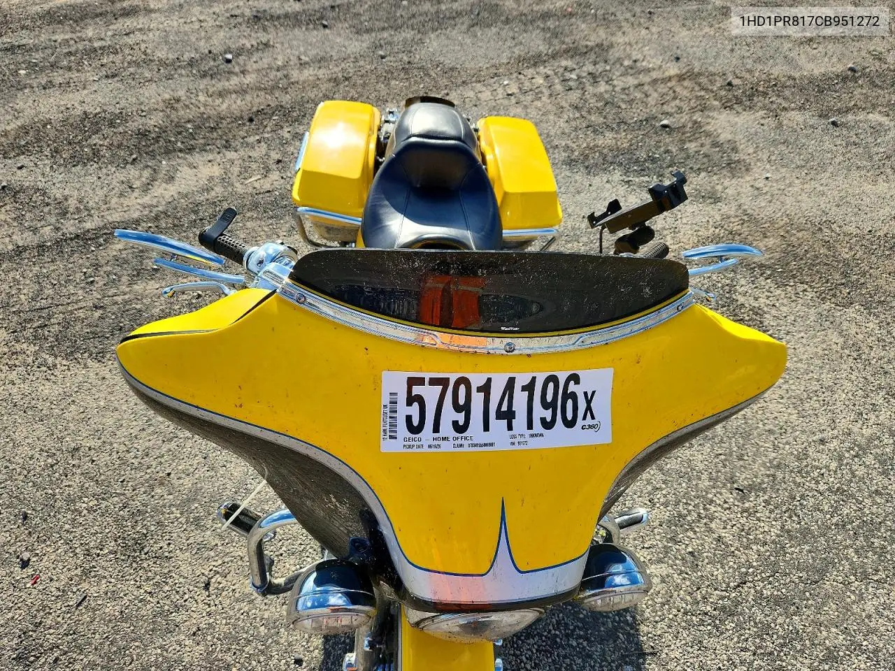 2012 Harley Davidson Flhtcuse7 Cvo Ultra Classic Electra Glide VIN: 1HD1PR817CB951272 Lot: 57914196