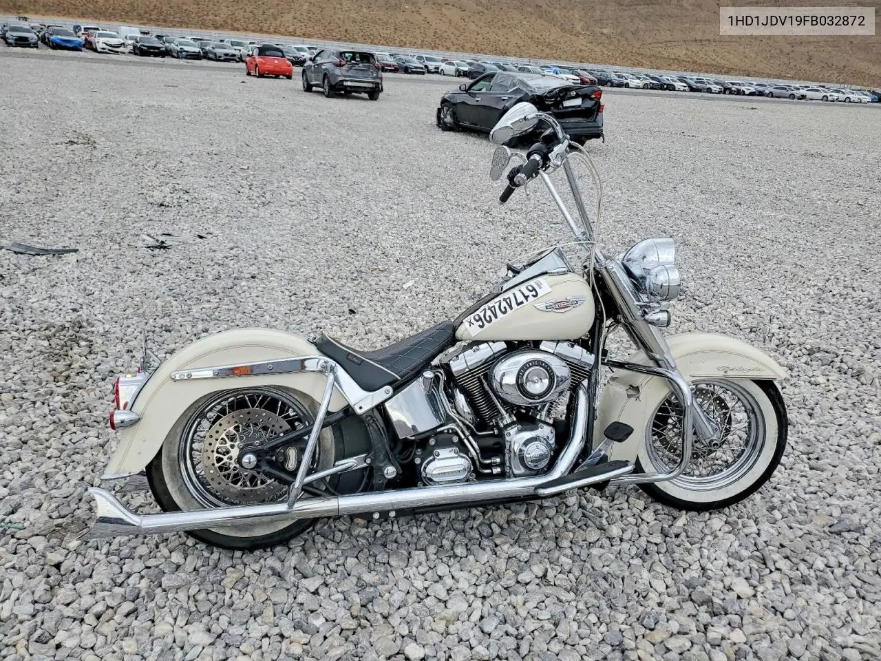 2015 Harley-Davidson Flstn Softail Deluxe VIN: 1HD1JDV19FB032872 Lot: 61742426