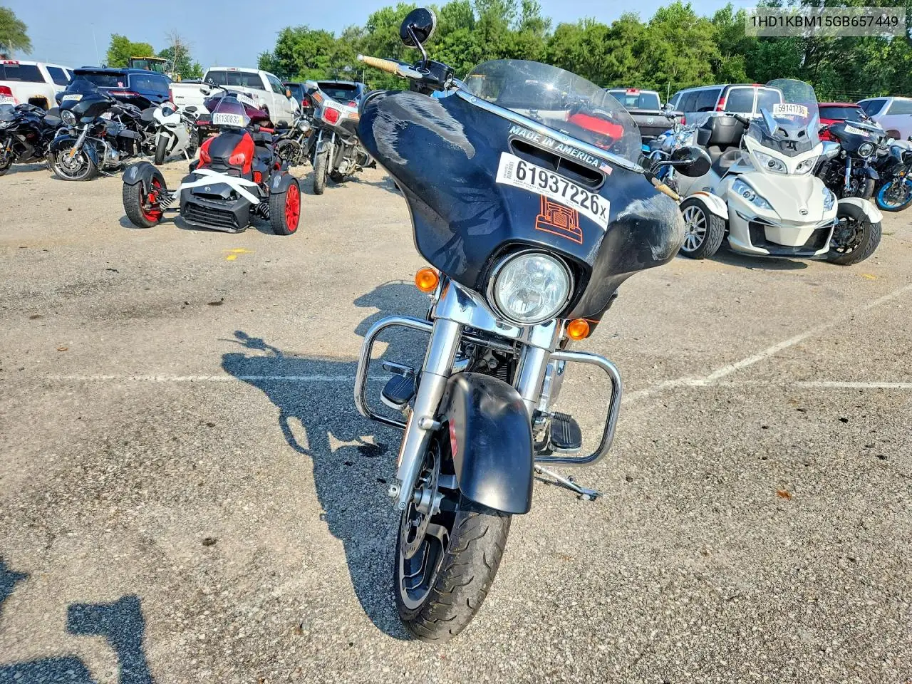 2016 Harley-Davidson Flhx Street Glide VIN: 1HD1KBM15GB657449 Lot: 61937226