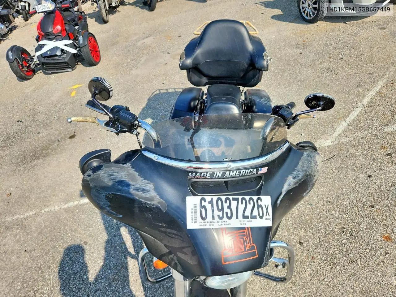 2016 Harley-Davidson Flhx Street Glide VIN: 1HD1KBM15GB657449 Lot: 61937226