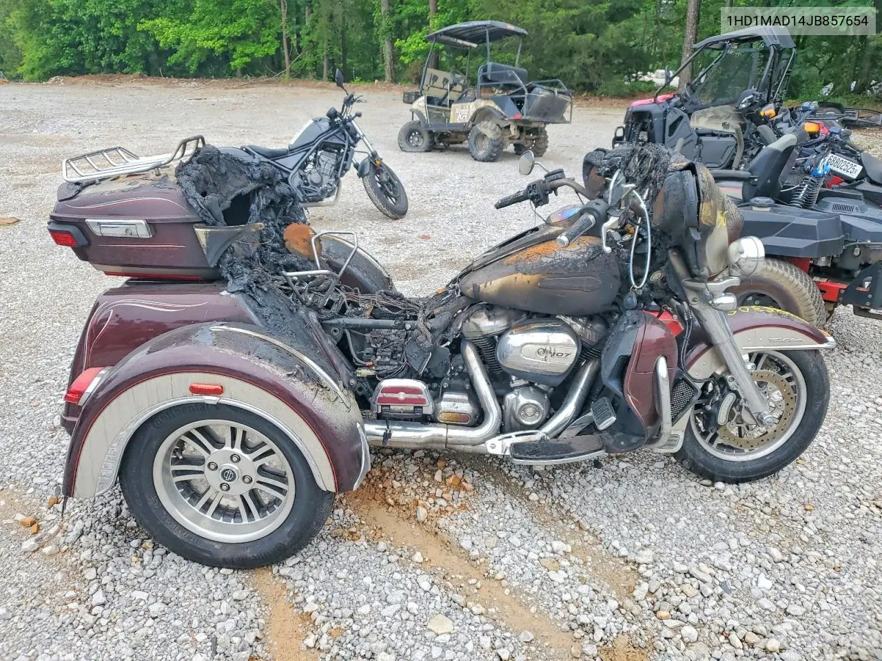 2018 Harley-Davidson Flhtcutg Tri Glide Ultra VIN: 1HD1MAD14JB857654 Lot: 54863056