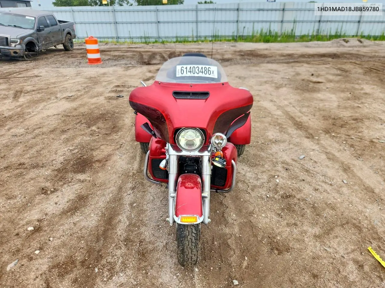 2018 Harley-Davidson Flhtcutg Tri Glide Ultra VIN: 1HD1MAD18JB859780 Lot: 61403486