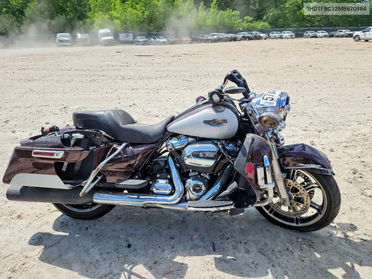 2021 Harley-Davidson Flhr VIN: 1HD1FBC12MB670984 Lot: 57045066