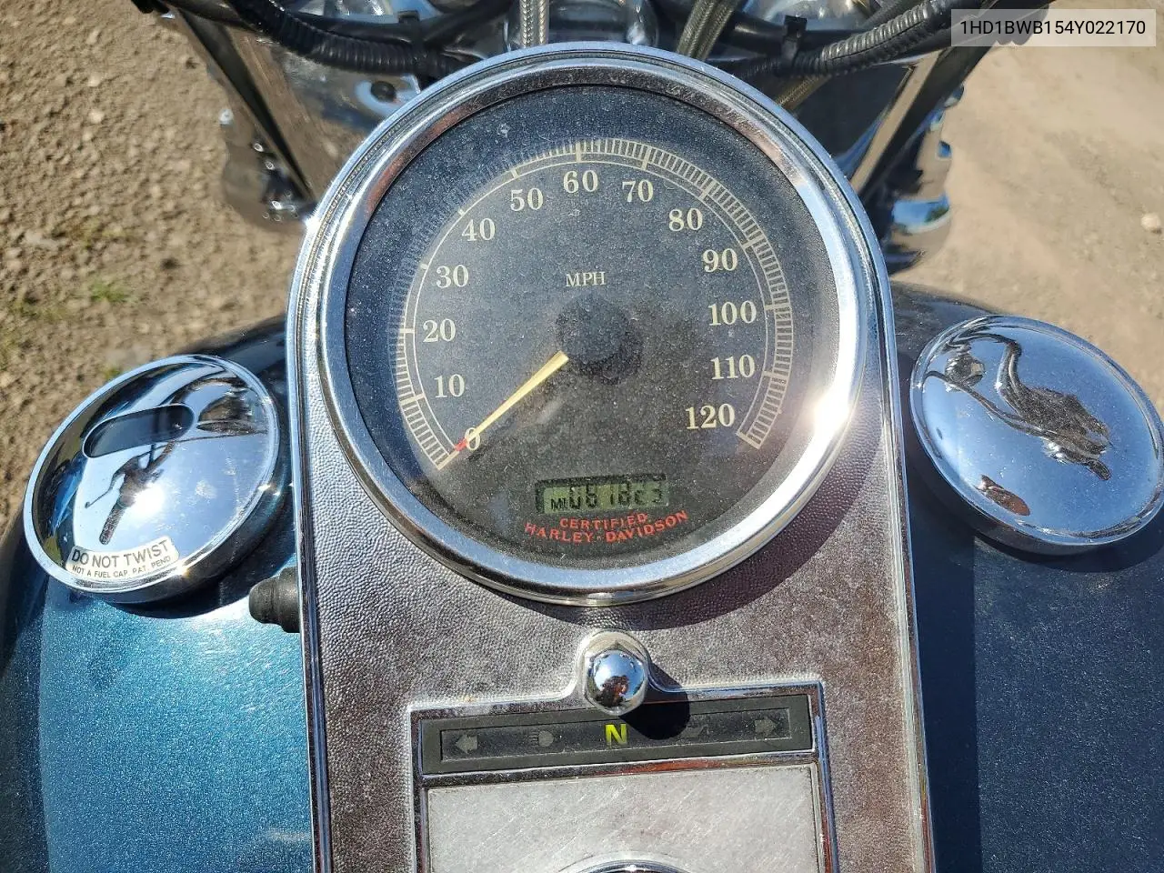 2004 Harley-Davidson Heritage Softail Classic VIN: 1HD1BWB154Y022170 Lot: 60308756