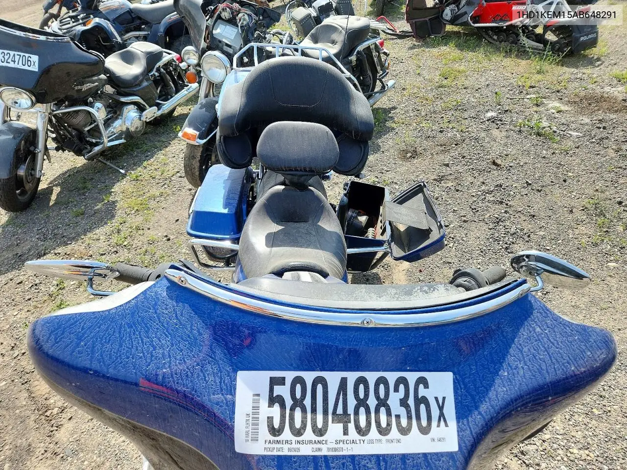2010 Harley-Davidson Flhtk VIN: 1HD1KEM15AB648291 Lot: 58048836