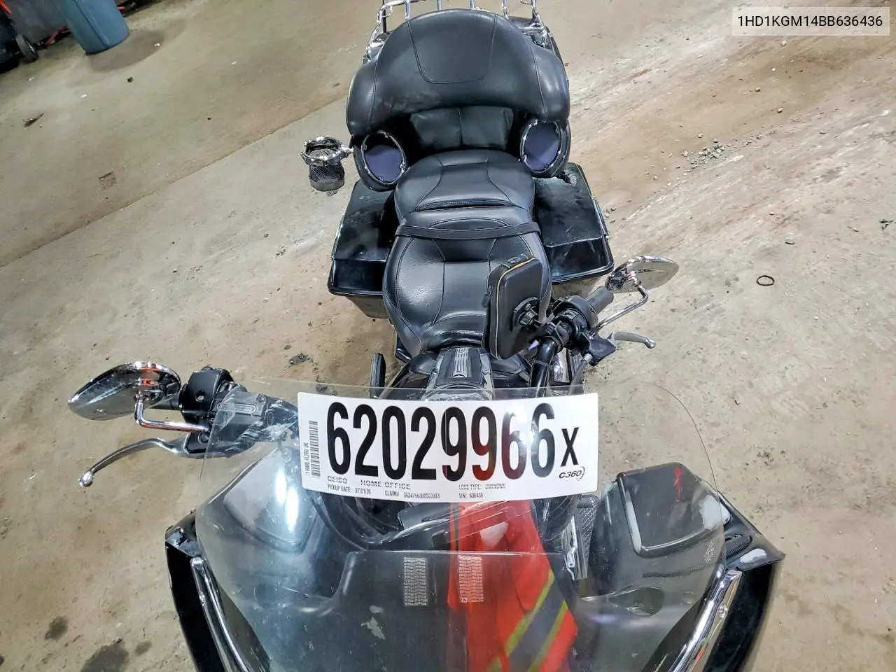 2011 Harley-Davidson Fltru VIN: 1HD1KGM14BB636436 Lot: 62029966