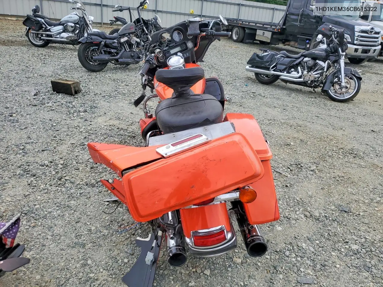 2012 Harley-Davidson Flhtk Electra Glide Ultra Limited VIN: 1HD1KEM36CB615322 Lot: 58042566